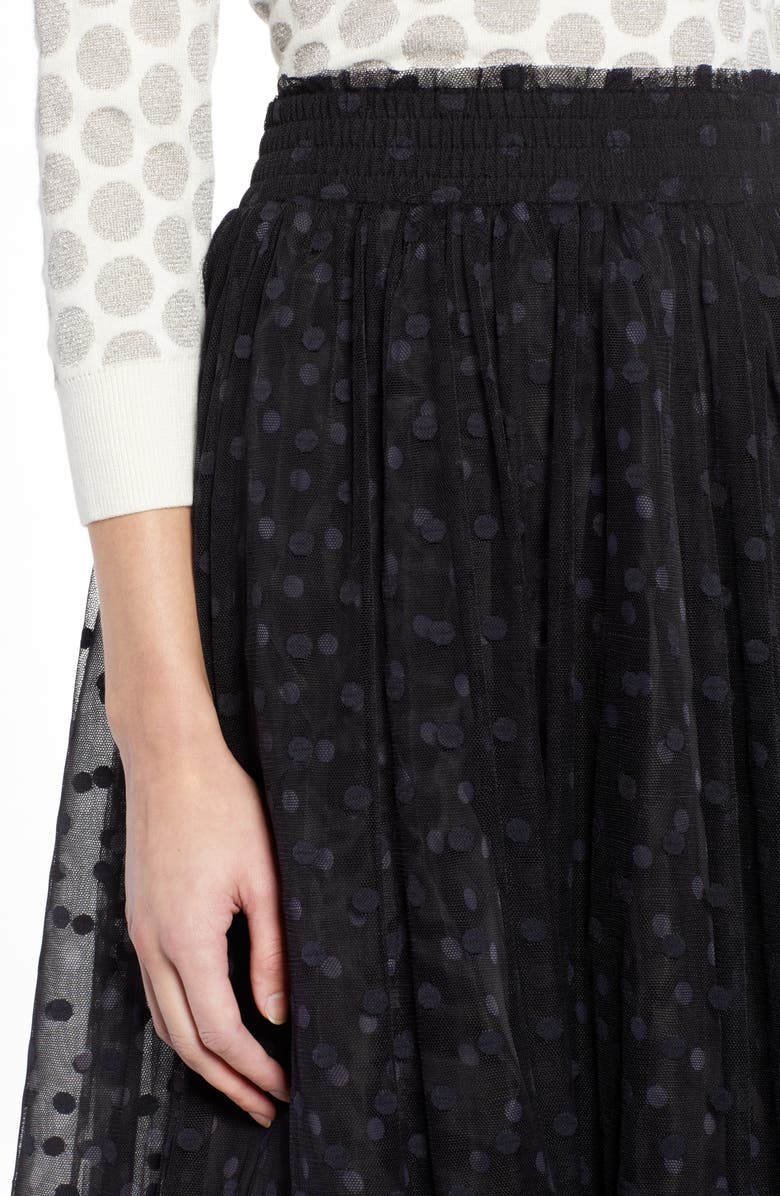 Halogen<sup>®</sup> x Atlantic-Pacific Polka Dot Tulle Maxi Skirt, Alternate, color, 