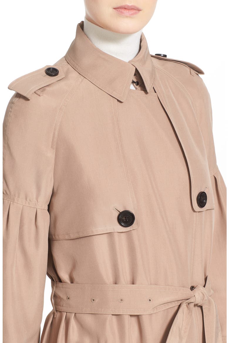 Maythorne Mulberry Silk Trench, Alternate, color, NUDE