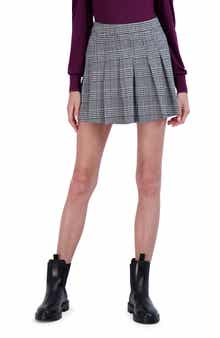 Pleated Plaid Skirt