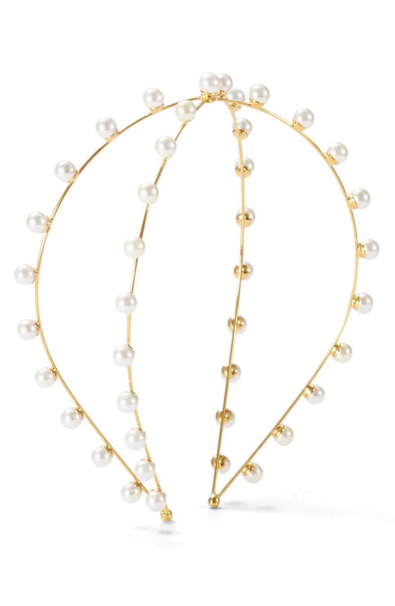 LELET NY Nikki Pearl Headband, Main, color,