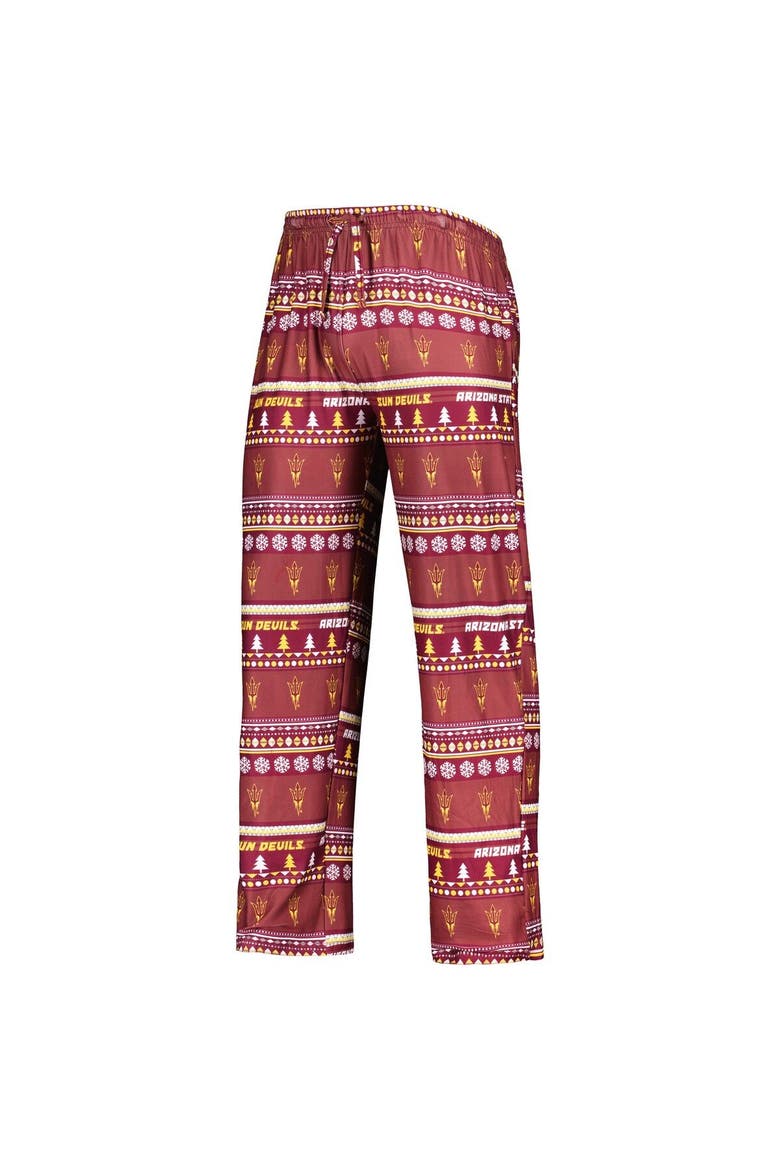 Men's Concepts Sport Maroon Arizona State Sun Devils Swivel Long Sleeve T-Shirt & Pants Sleep Set, Alternate, color, Maroon