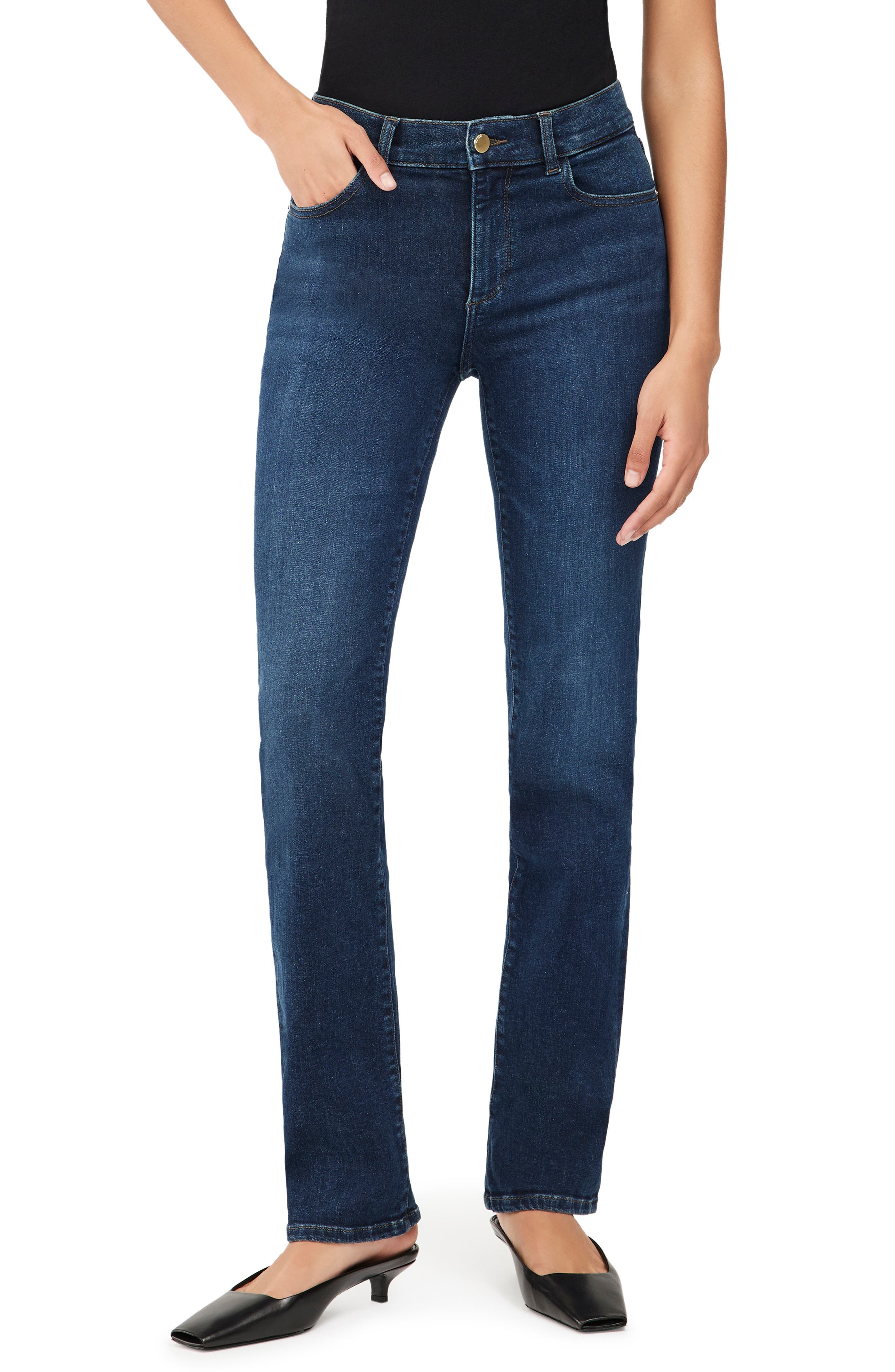 DL1961 Mara Instasculpt Mid Rise Straight Leg Jeans