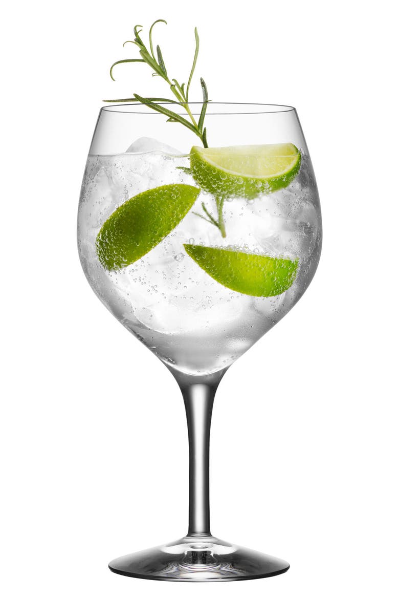 Set of 4 Crystal Gin & Tonic Glasses, Alternate, color, CLEAR