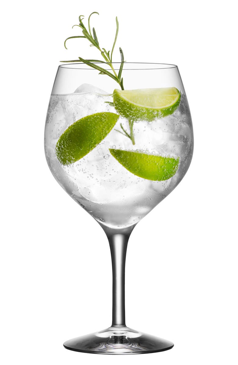 Orrefors Set of 4 Crystal Gin & Tonic Glasses, Alternate, color, Clear
