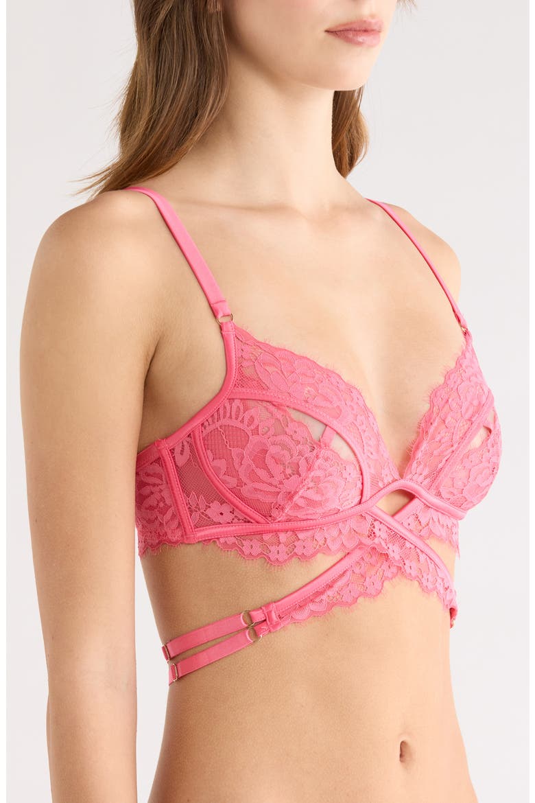 Anna Lace Bralette, Alternate, color, CAMELLIA ROSE