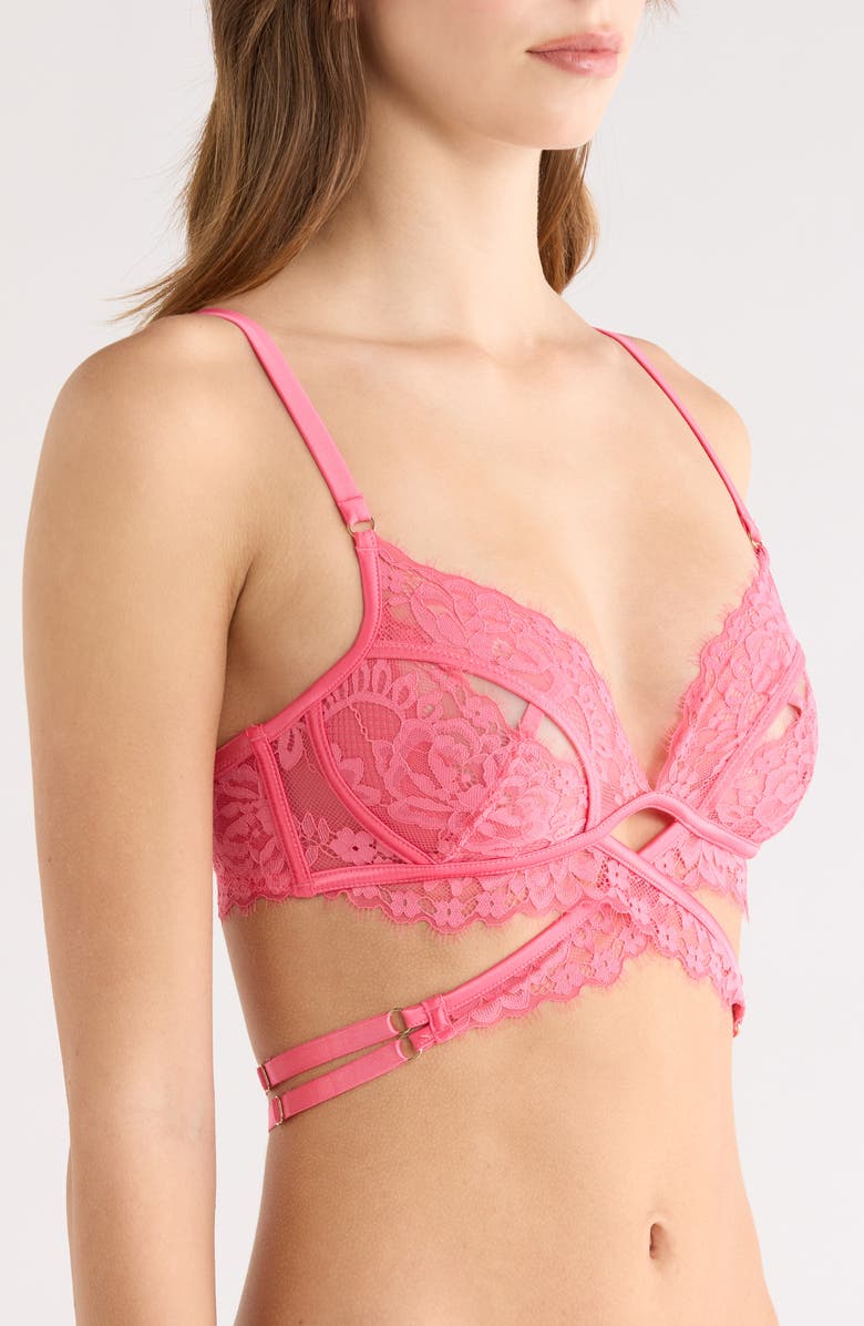 Hunkemöller Anna Lace Bralette, Alternate, color, Camellia Rose