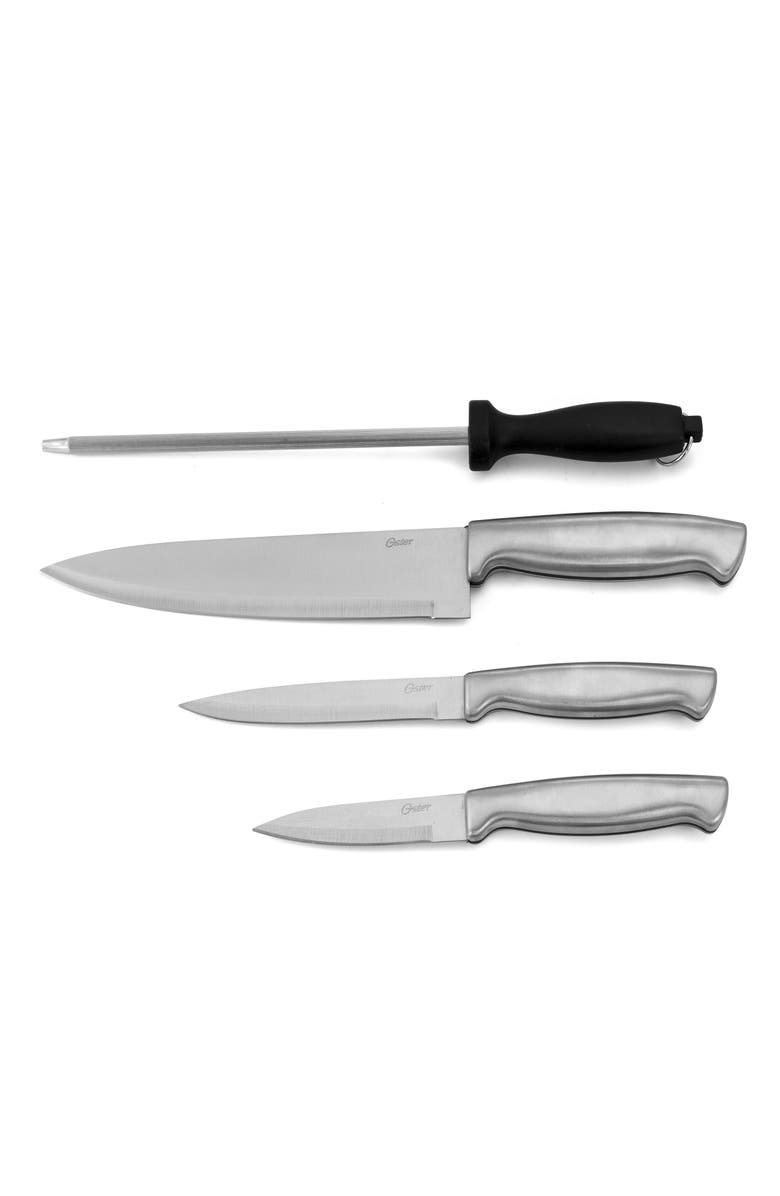 OSTER Baldwyn 4 Piece Stainless Steel Cutlery Knife Set, Alternate, color, Silver