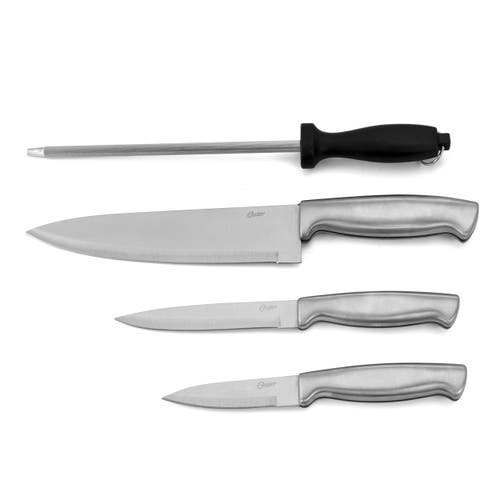 Oster Baldwyn 4 Piece Stainless Steel Cutlery Knife Set In Silver