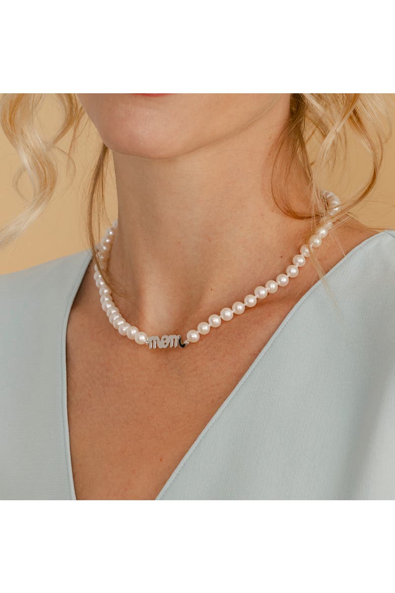 6.0-6.5mm White Freshwater Cultured Pearl Mom Necklace, Alternate, color, White Pearls
