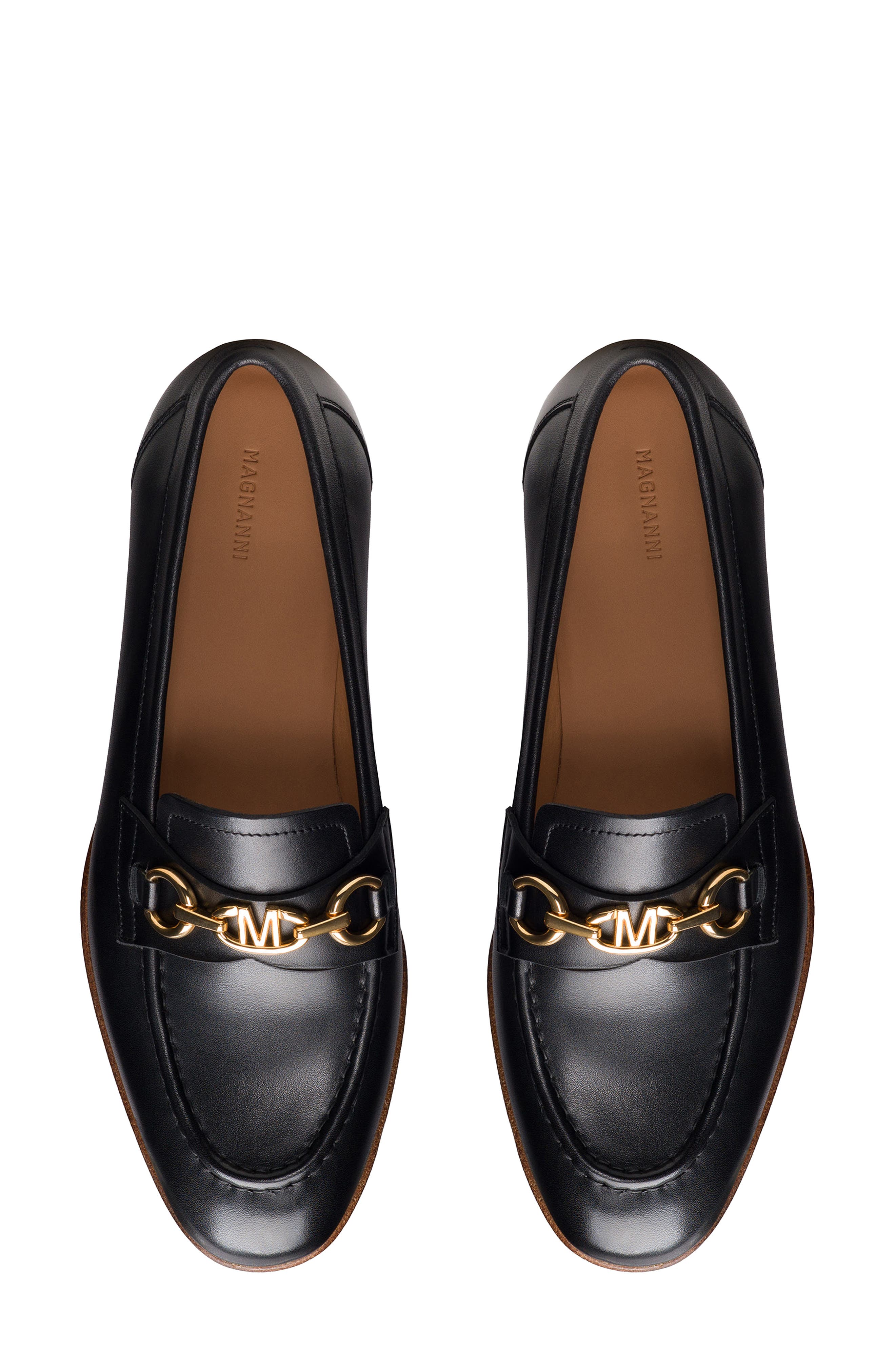 Magnanni Sevilla Bit Loafer, Alternate, color, Black