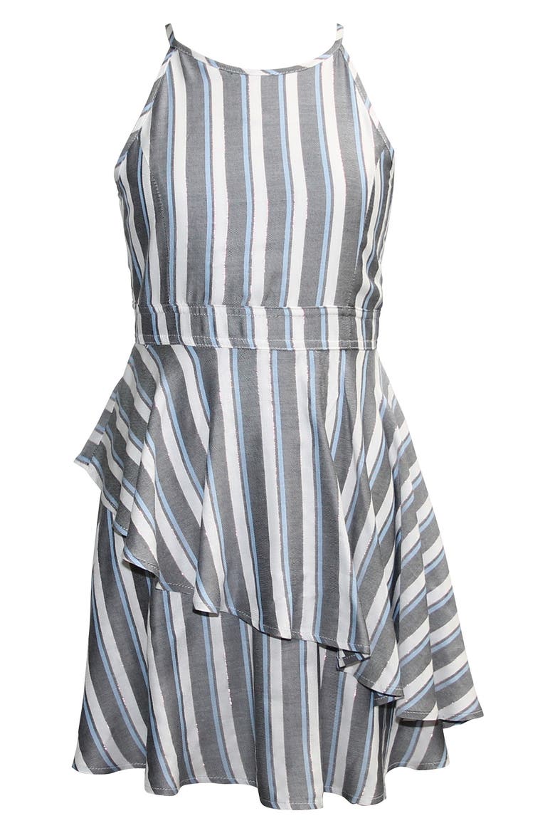 Kids' Stripe Dress, Main, color, BLUE