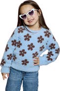Design History Kids' Floral Fuzzy Sweater