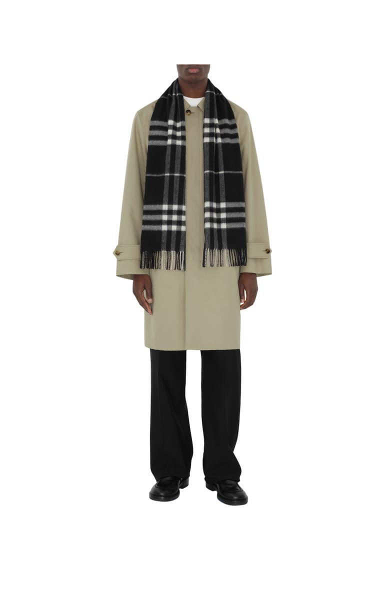 Burberry Check Cashmere Scarf, Alternate, color, Black/Calico