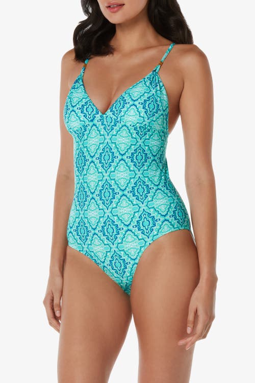 Helen Jon Tie Back One-piece In Marbella Tile