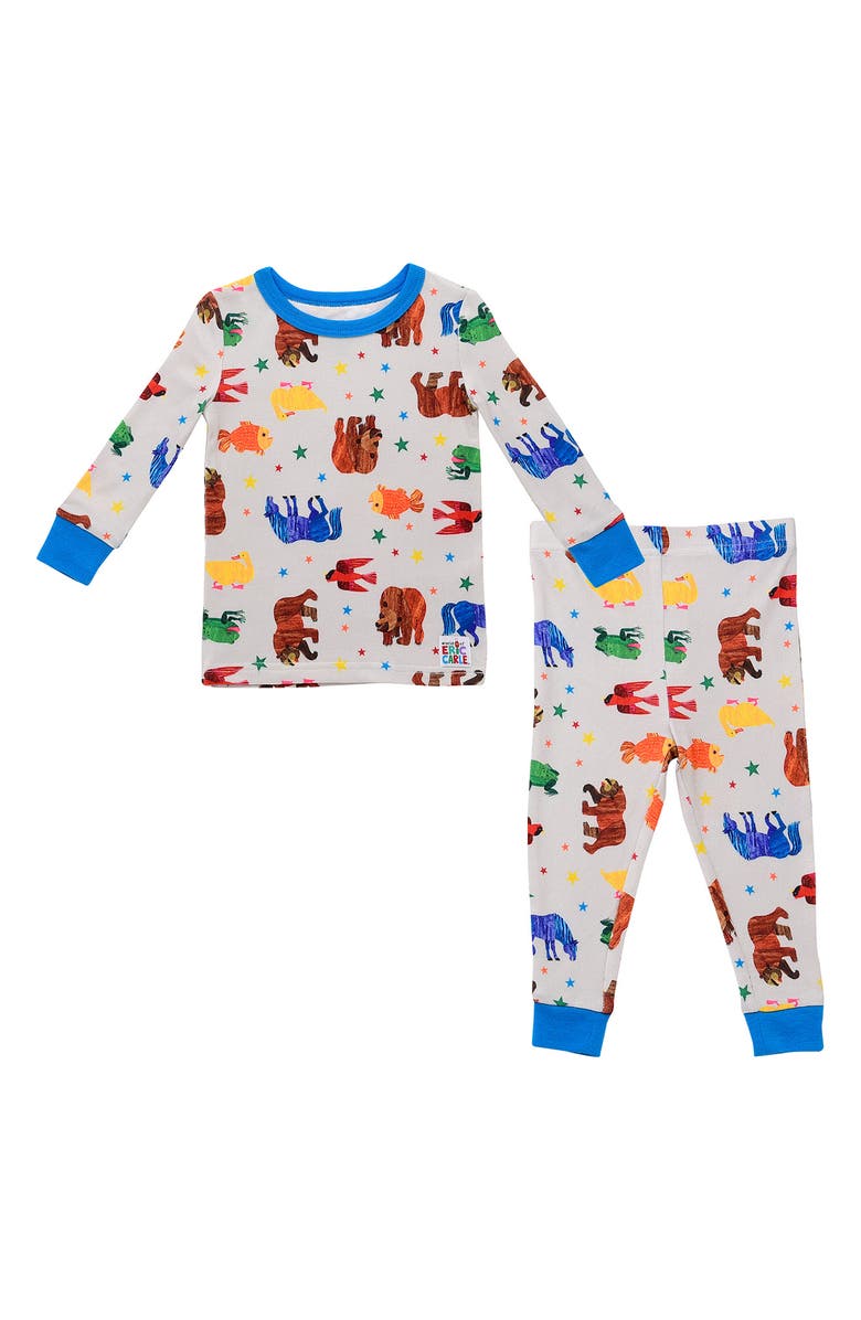 BABY STARTERS x Eric Carle Two-Piece Fitted Pajamas, Main, color, Gray