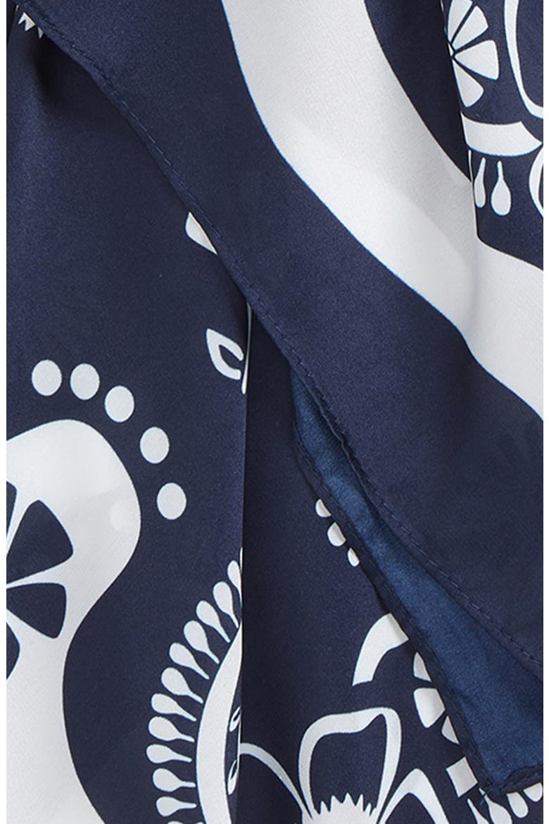 Paisley Print Scrunchie Scarf, Alternate, color, BLUE MULTI COMBO