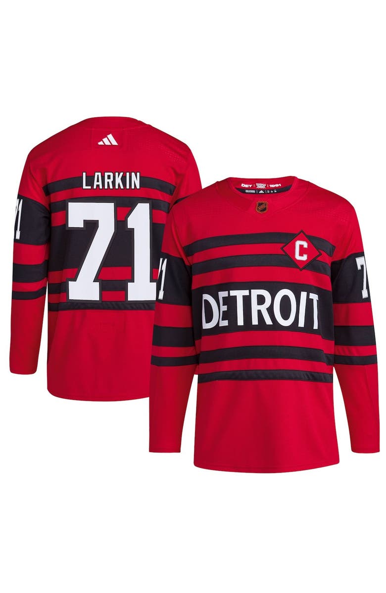 adidas Men's adidas Dylan Larkin Red Detroit Red Wings Reverse Retro 2.0 Authentic Player Jersey, Main, color, 
