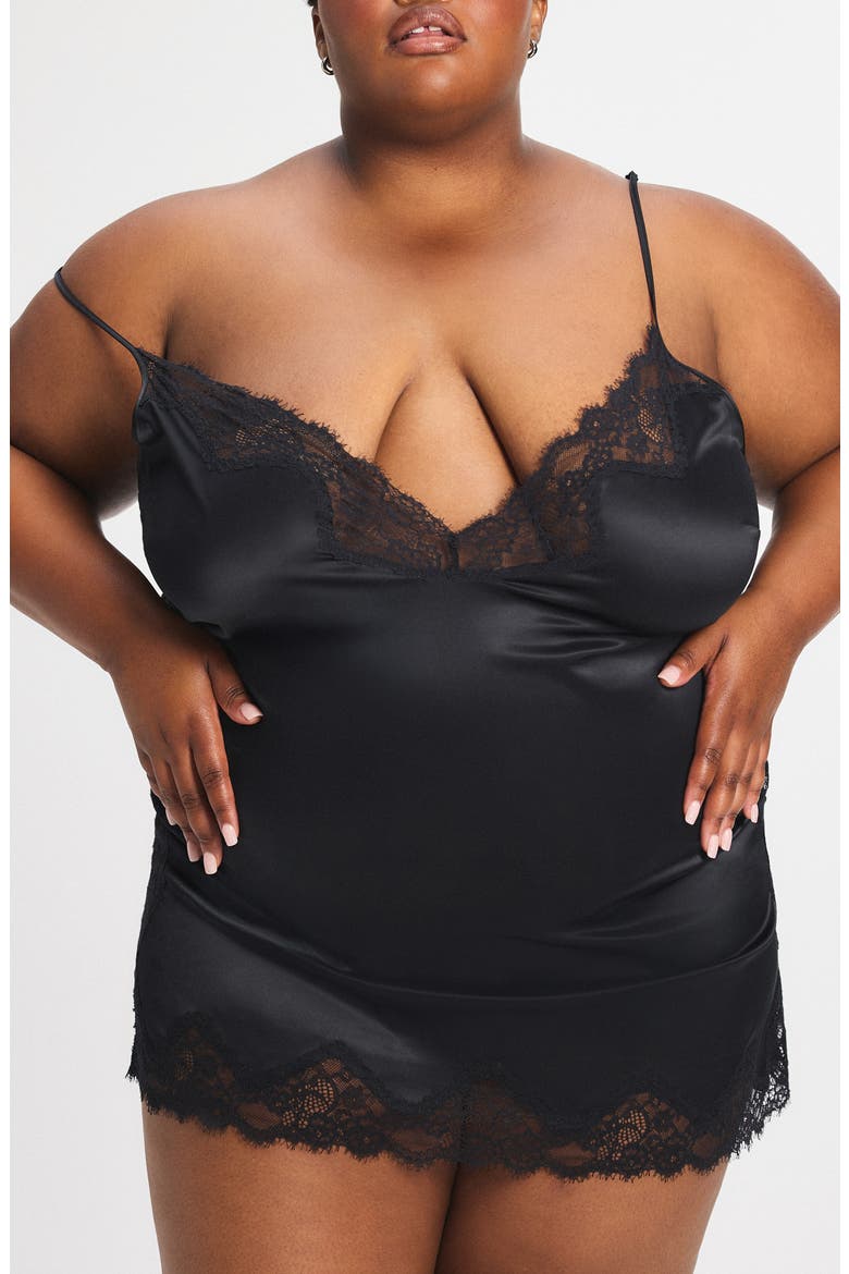 Nite Shade Sleep Chemise, Alternate, color, BLACK CAVIAR