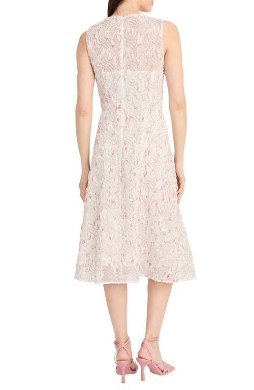 Maggy London Embroidered A-line Midi Dress