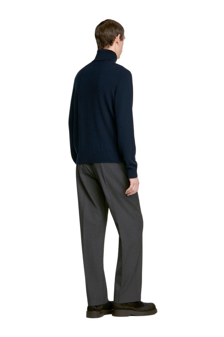 Roll neck cashmere sweater, Alternate, color, Navy blue