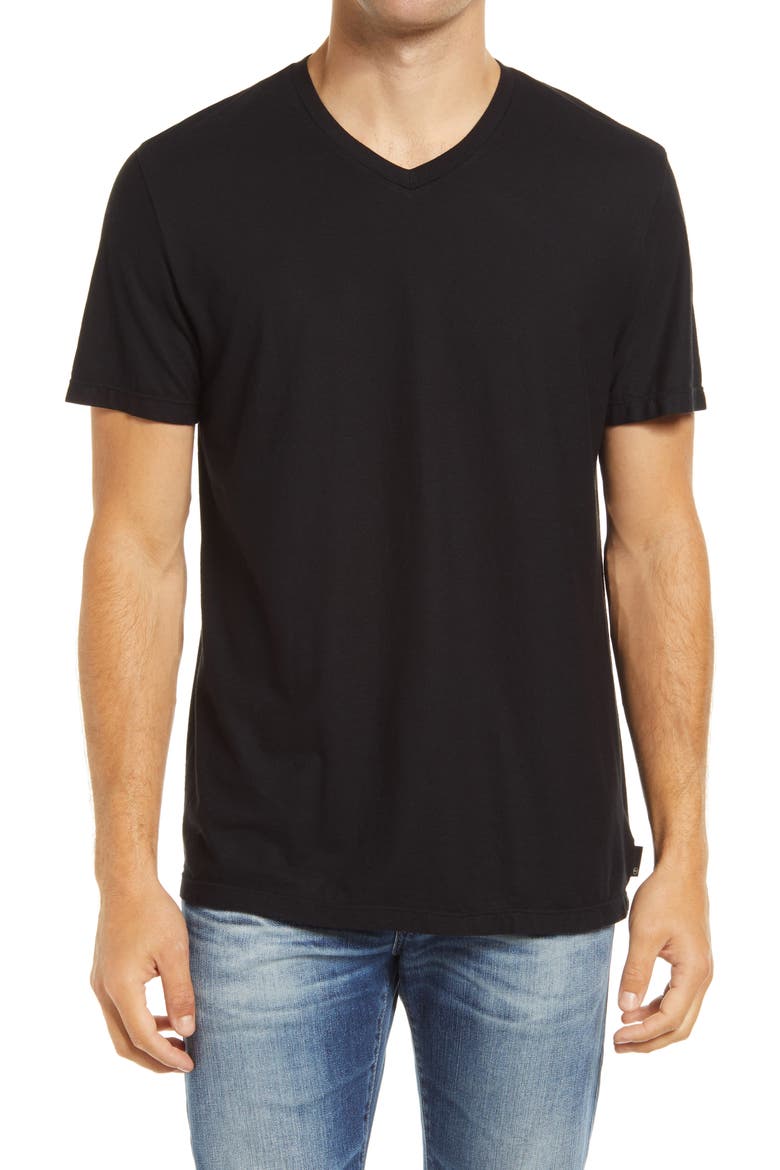 Bryce Men's V-Neck T-Shirt, Main, color, TRUE BLACK