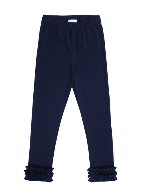 Rufflebutts Girls Ruffle Leggings In Blue