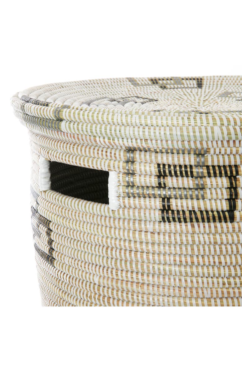African Modern Perfect Match Flat Lid Storage Basket, Alternate, color, Beige