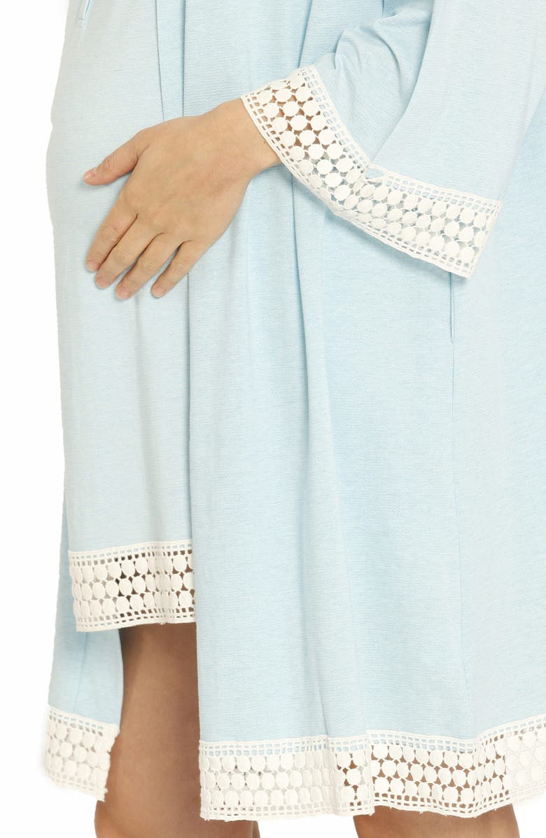 Angel Maternity Ruby Maternity/Nursing Sleep Shirt, Robe & Baby Blanket Set, Alternate, color,