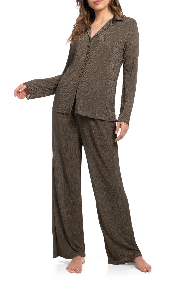 Rib Pajamas, Main, color, OLIVE