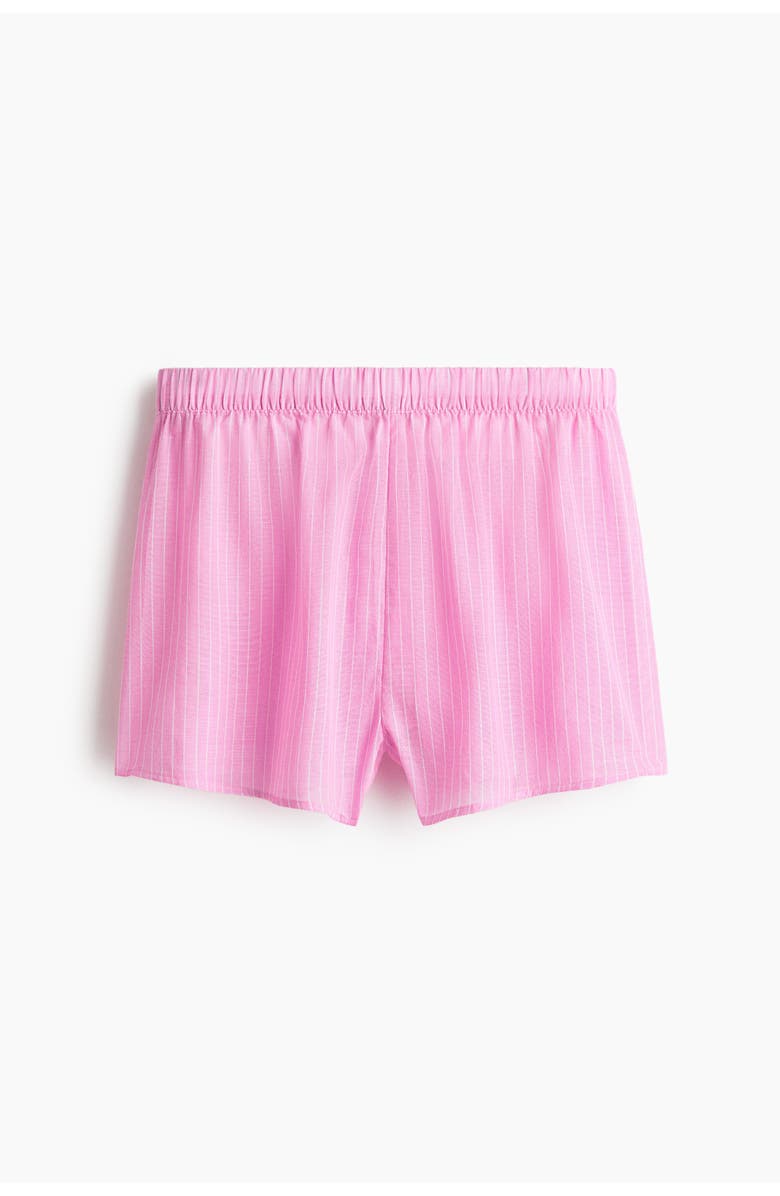 H&M Cotton Beach Shorts, Main, color, Pink/Pinstriped