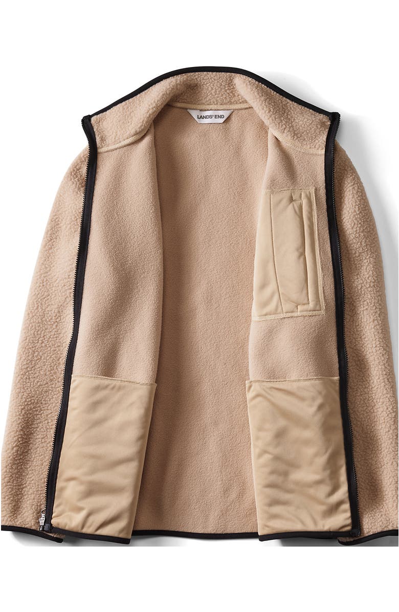 Lands' End Full Zip High Pile Fleece Jacket, Alternate, color, Champagne
