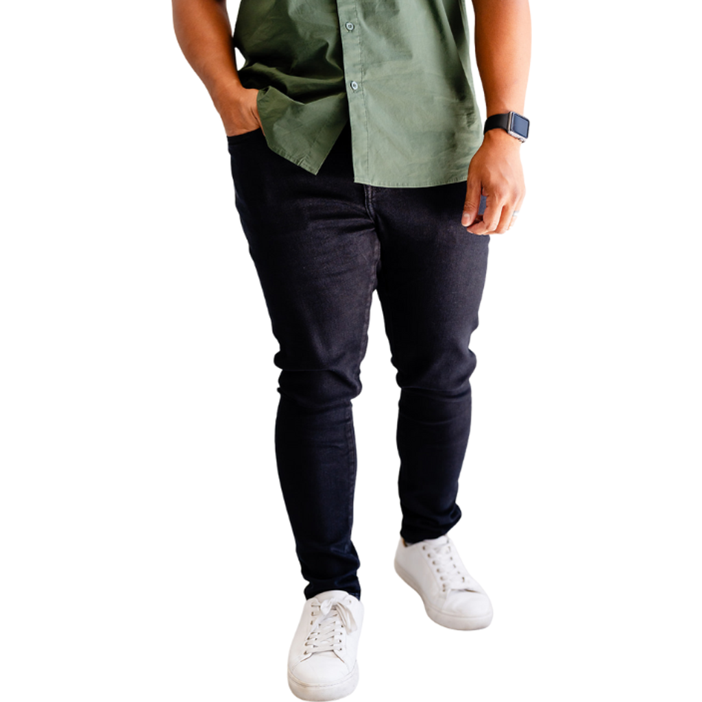 Dapper Boi Skinny Black Jeans In Black