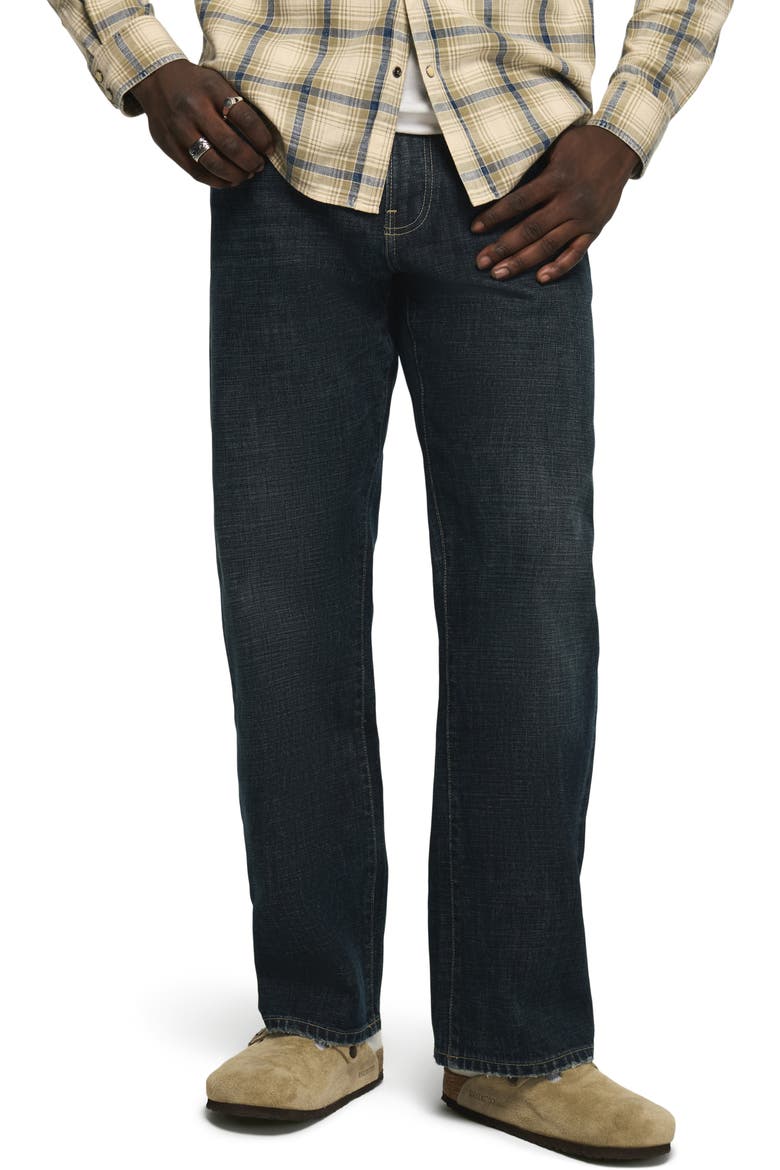 181 Relaxed Selvedge Straight Leg Jeans, Main, color, IRONHIDE