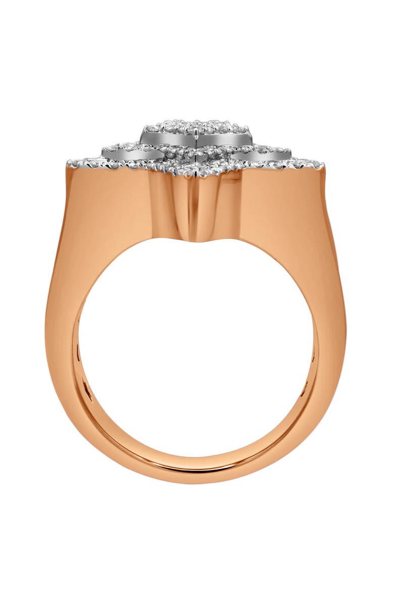 LuvMyJewelry SuperStar 14K Rose Gold Diamond Men Statement Ring - 0.97ct., Alternate, color, 14K Rose Gold