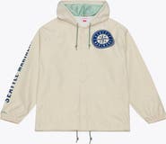 Mitchell & Ness Men's Mitchell & Ness Ichiro Suzuki Cream Seattle Mariners Full-Snap Yacht Rock Name & Number Hooded Coach's Jacket