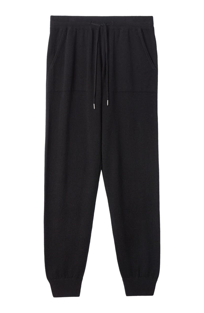 GOBI Mongolian Cashmere Cuffed Cashmere Jogger, Alternate, color, Black