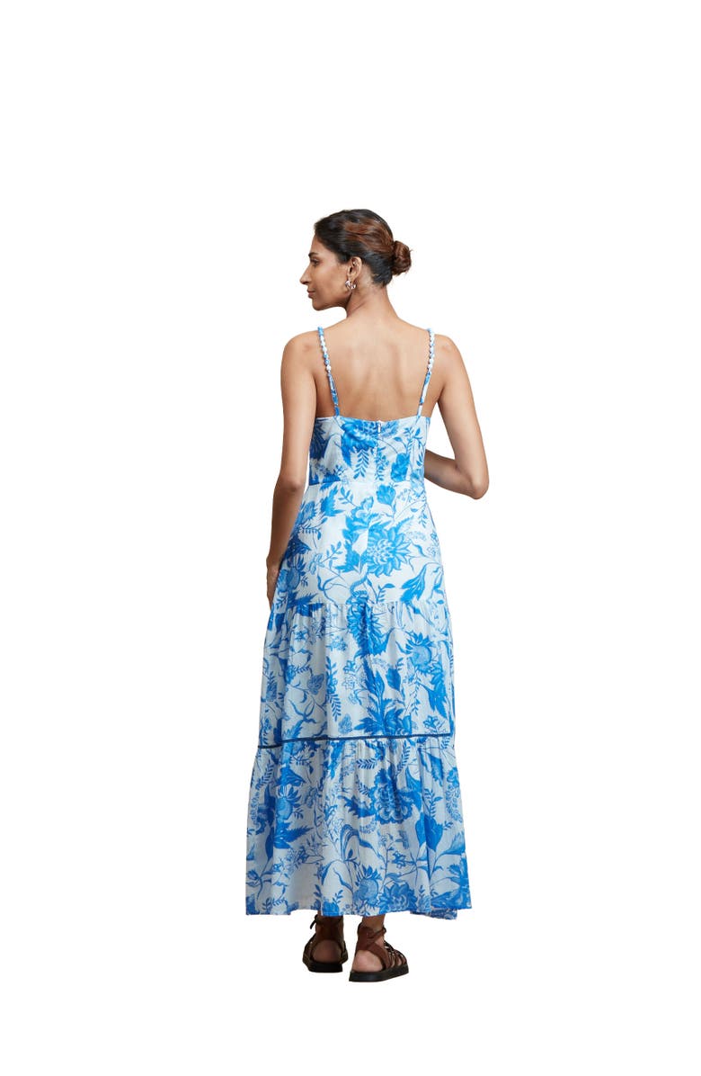 Ro's Garden Brittany Midi Dress, Alternate, color, Blue Tiffany