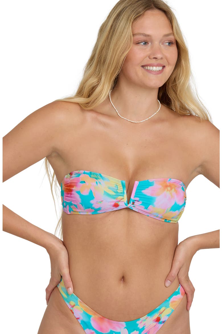 Pipe Dreams V-Wire Bandeau Bikini Top, Alternate, color, BRIGHT MARINE