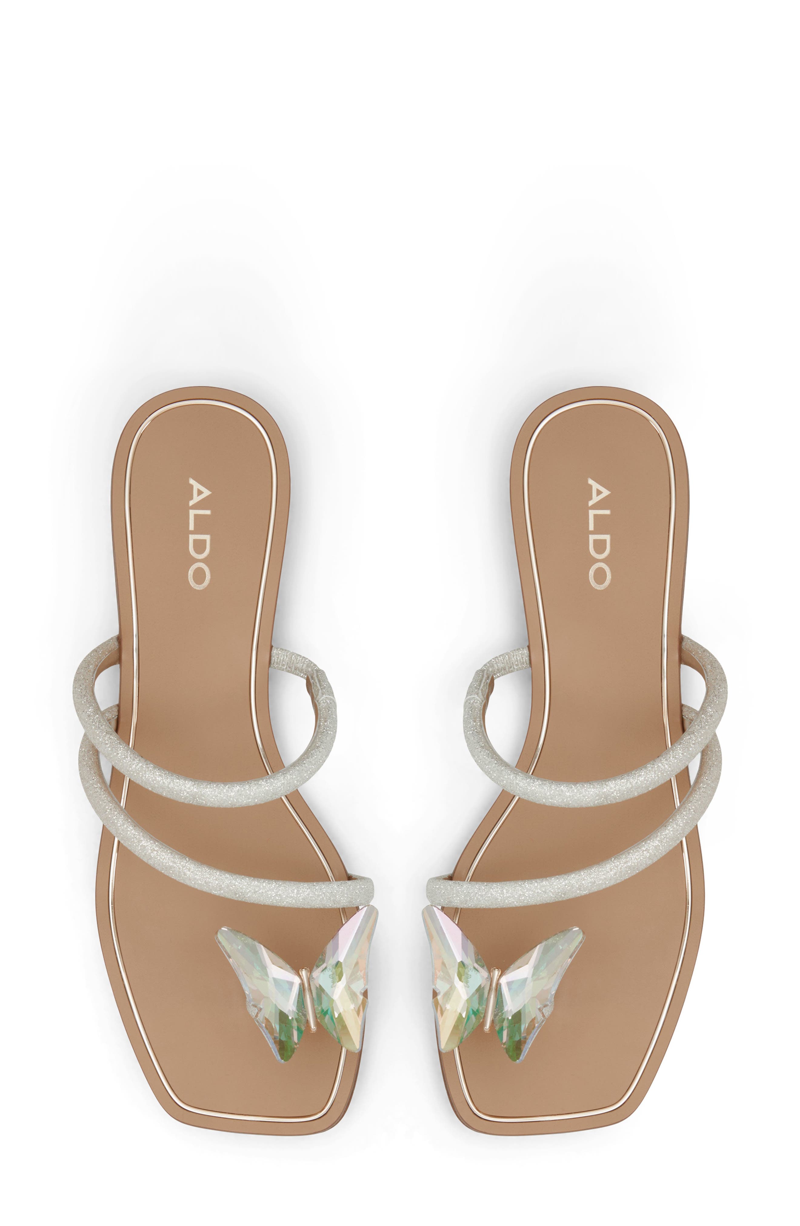ALDO Garberia Crystal Butterfly Sandal, Alternate, color, 