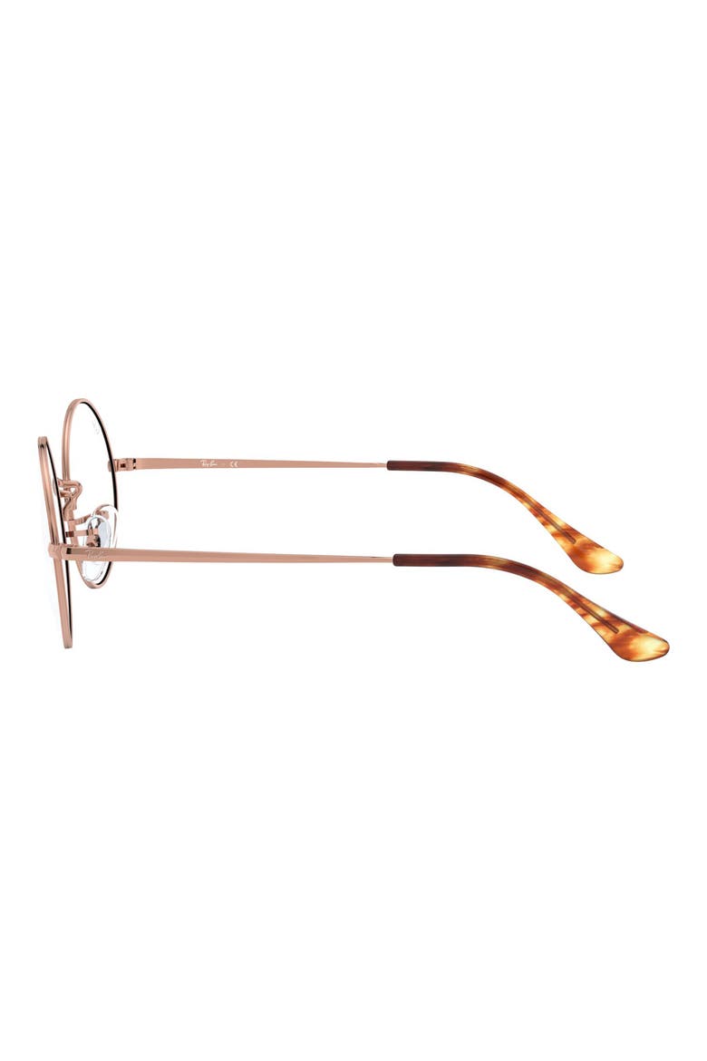 51mm Round Optical Glasses, Alternate, color, ROSE GOLD