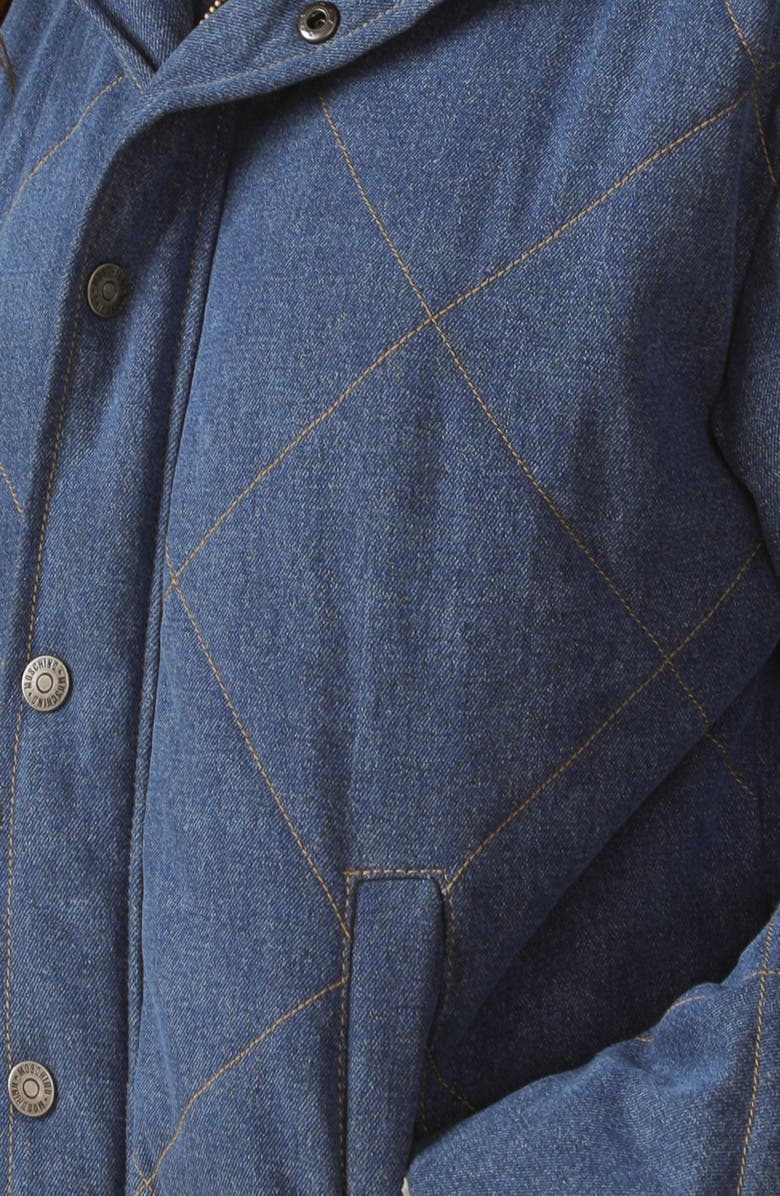 FLYING TOMATO Quilted Denim Jacket, Alternate, color, Medium Indigo