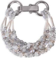 SAACHI Beaded Cluster Statement Bracelet