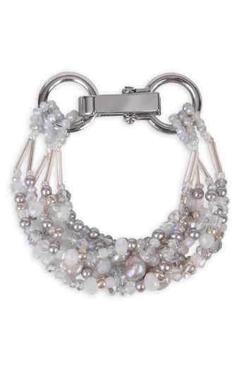 Beaded Cluster Statement Bracelet