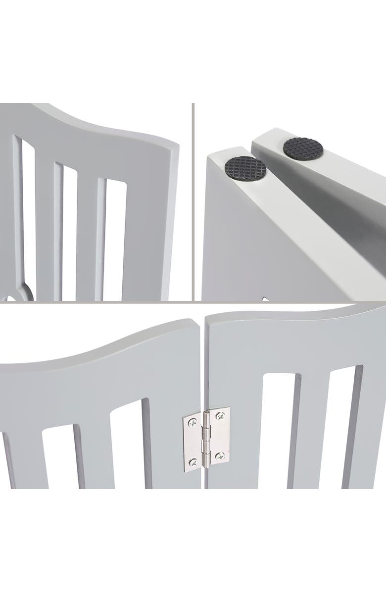 Trimate Wooden Free Standing Pet Gate for Small Dogs and Cats, Alternate, color, Multicolored