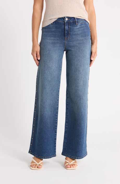 Studded Wide Leg Jeans