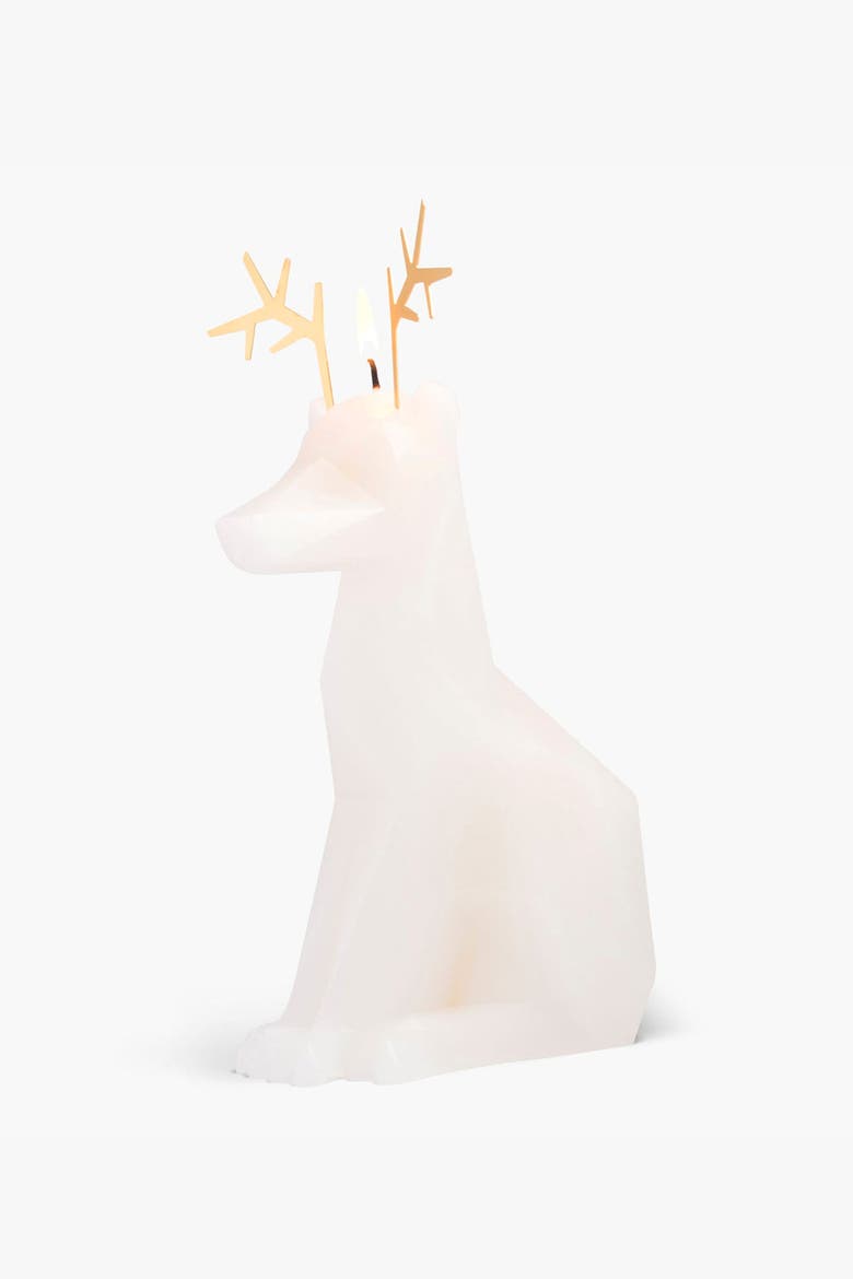 PyroPet Dyri Reindeer Candle, Main, color, White