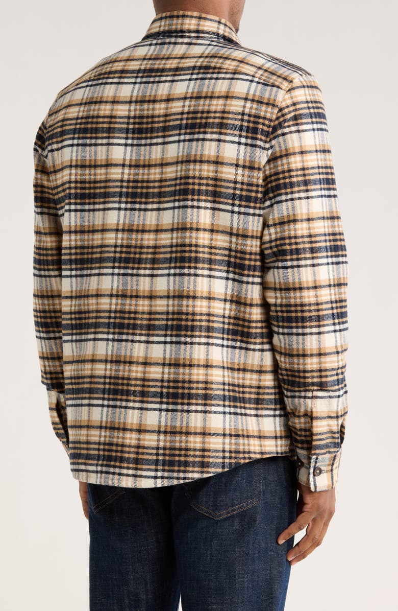 Original Penguin Plaid Flannel Shirt Jacket, Alternate, color, Birch