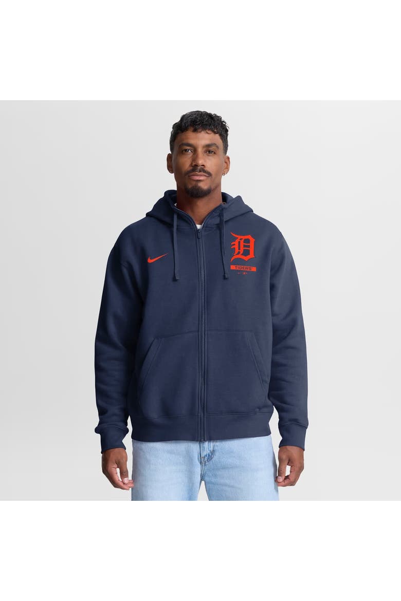 Men's Nike Navy Detroit Tigers Primetime Lockup Full-Zip Hoodie, Main, color, Navy