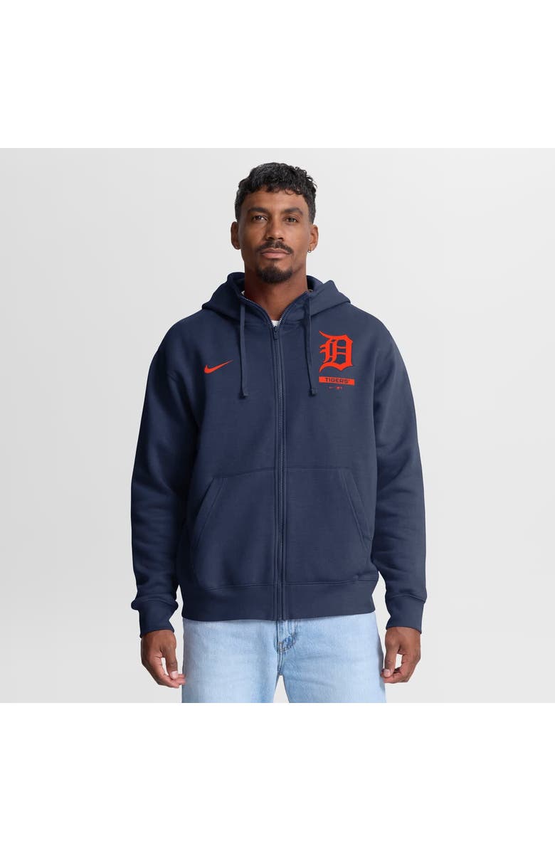 Nike Men's Nike Navy Detroit Tigers Primetime Lockup Full-Zip Hoodie, Main, color, Navy