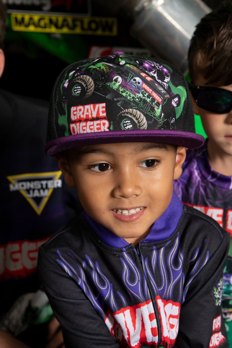 Grave Digger Strapback Baseball Cap, Alternate, color, Grave Digger Black